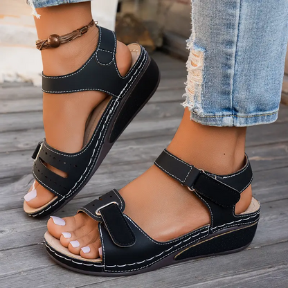 Last day Promotion 49%❤️ Women's Wedge Platform Sandals with Adjustable Strap