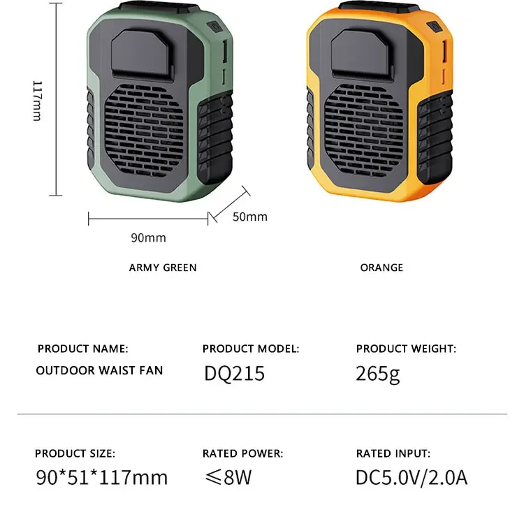 Summer Sale 50% Off🔥 2025 Smart AI Long-lasting Battery Powerful Portable Waist Clip Fan, Wearable Hanging Neck Fan