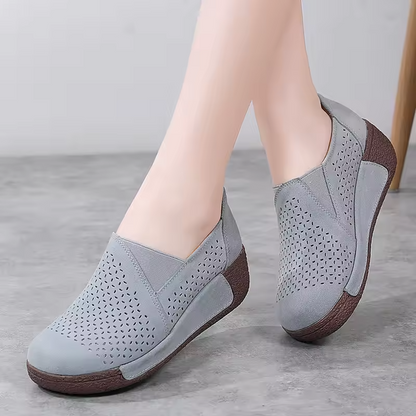 Spring & Summer 50% Off💝 Women’s Orthopedic Flats Platform Walking Shoes, Comfort Leather Loafers