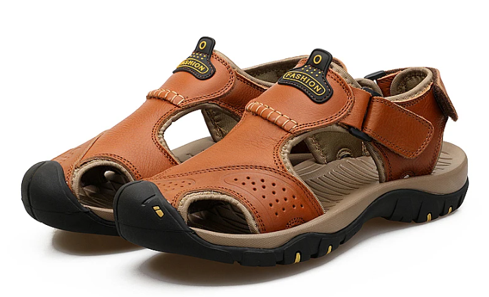 On This Week Sale off 50%🔥 Men's Outdoor Leather Orthopedic Summer Sandals