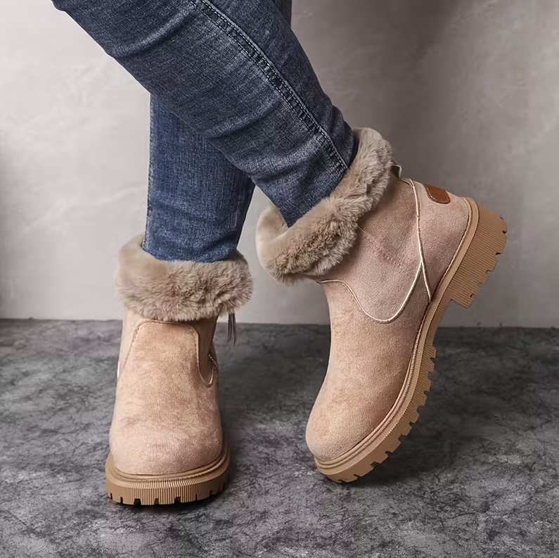 CozyStep™ Orthopedic Fur-Lined Ankle Boots for Fall & Winter