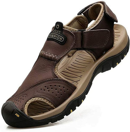On This Week Sale off 50%🔥 Men's Outdoor Leather Orthopedic Summer Sandals