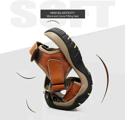 On This Week Sale off 50%🔥 Men's Outdoor Leather Orthopedic Summer Sandals